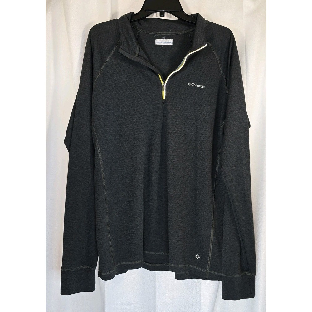 Columbia X-Large Gray Collared Pullover Omni-Shade 1/4 Zip  Sweatshirt‎